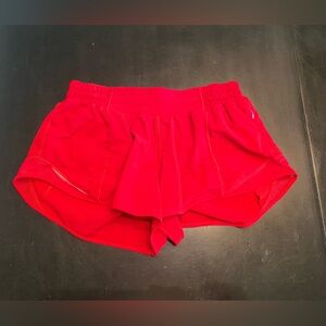 Lululemon hottie hot shorts, deep red, size 8, low rise